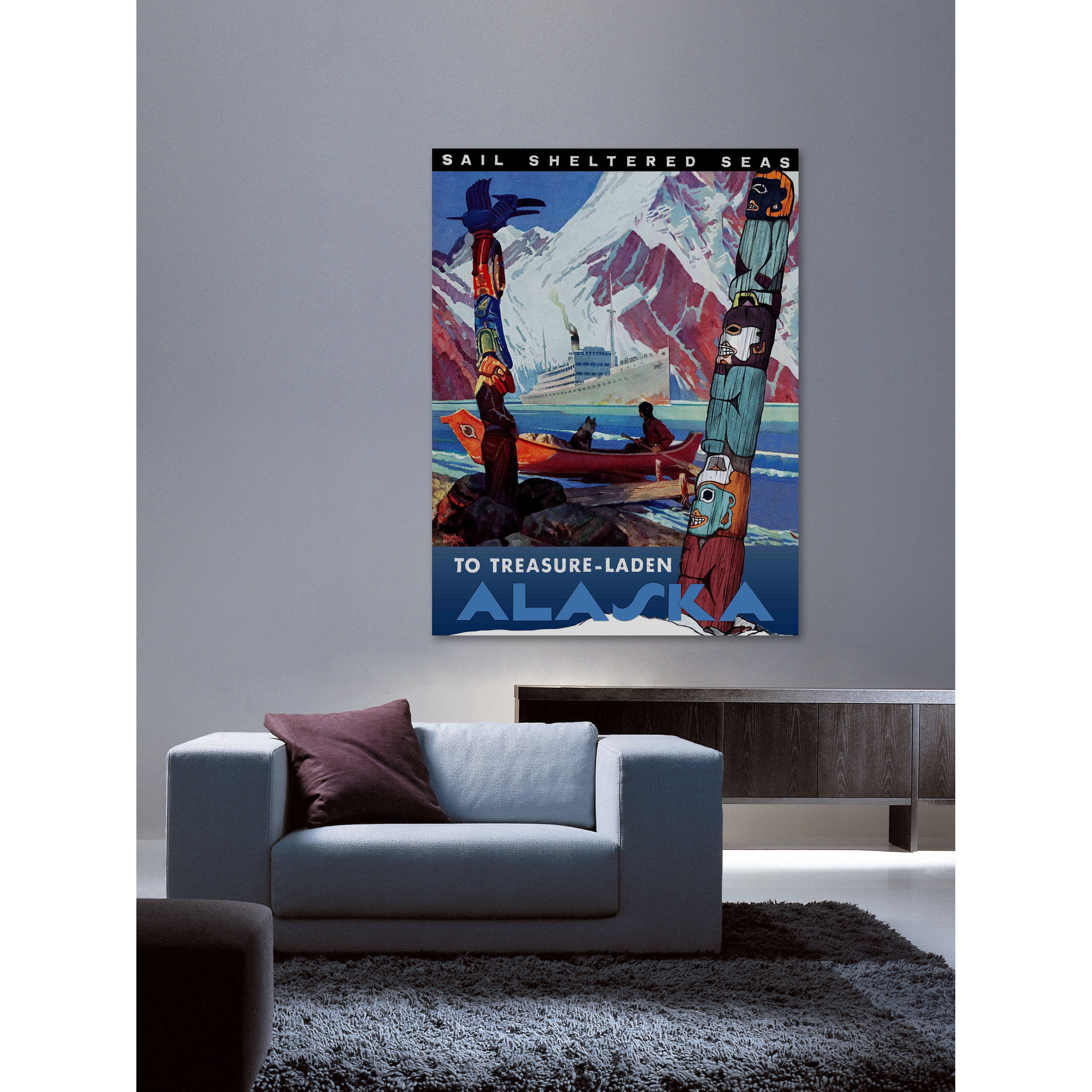 Marmont Hill "To Treasure-Laden Alaska" Painting Print on Canvas