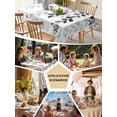 thumbnail image 5 of Grey Ombre Botanical Table Cloth, Watercolor Gray Pastoral Leaf Waterproof Tablecloth for Rectangle Tables, Reusable Washable Fabric Table Cover for Restaurant Kitchen Dining Tables 60"x120", 5 of 6