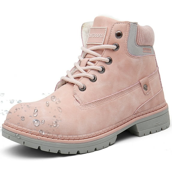 Men's Women's Snow Boots Warm Fur Lined Ankle Booties Hiking Trekking Trail Climbing Shoes Waterproof Outdoor Boots