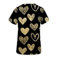 thumbnail image 5 of Edvintorg Stretchy Scrub Tops For Women Short Sleeve V-Neck Printing Shirts Clearance Working Uniform Valentine's Day Printing Pocket Blouse Tops Summer Women Clothing, 5 of 5