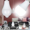 thumbnail image 2 of Bombillas Led E27 con Sensor de movimiento, lámpara de 9W, 12W, 15W, Sensor PIR, luz nocturna de encendido/apagado automático para el hogar, iluminación de estacionamiento, AC85-265V, 2 of 4