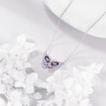 thumbnail image 3 of Butterfly Necklace for Women 925 Sterling Silver Butterfly Pendant Necklace February Birthstone Cubic Zirconia Jewelry Gift, 3 of 5