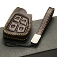 thumbnail image 5 of Vitodeco Genuine Leather Key Fob Case Cover Protector Compatible for Honda Civic, Accord, CR-V 2013-2017 (4-Button, Brown), 5 of 6
