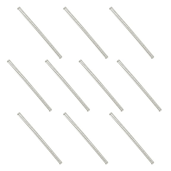 Compression Spring 2 mm OD 0.3 mm Wire 40 mm Free Length Extension Spring for DIY Projects (Silver Tone, Pack of 10)