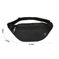 thumbnail image 3 of Sac Banane, Sac de Voyage pour Cellulaire, Sac Bandoulière avec Trou pour Écouteurs, Matériau en Nylon, Durable, Sangle Réglable, pour Marche Course Randonnée Cyclisme, 3 of 5