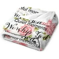 thumbnail image 2 of Christian Blanket Inspirational Thoughts Throw Blanket Bible Verse Prayers Get Well Soon Blankets Soft Lightweight Flannel Blanket 40"x50", 2 of 6