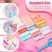 40Pcs Jelly Roll Fabric for Patchwork Sewing Soft Cotton Jelly Roll Fabric Strips for Quilting Crafting for DIY Craft Decoration Cushion Cover Tablecloth Making,19.69*2.52 In