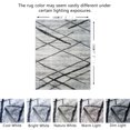thumbnail image 2 of JV Home Area Rug Stripes Grey 5'3"x7'3" Washable Carpet Anti Slip, 2 of 6