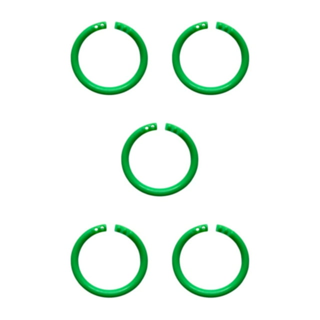 Baohd 1/2/3/5 10pack/lot Effortlessly Items - Flexible Plastic Rings For Cards Documents And Scrapbooks Flexible green diameter 27mm 5PCS
