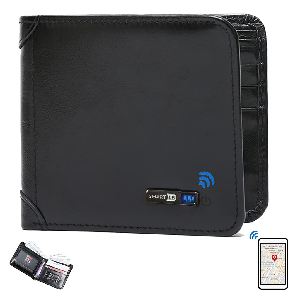 Ploreser Men's Premium Cowhide Leather Billfold Wallet with Smart Anti ...