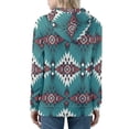 thumbnail image 2 of Renewold Aztec Tribal Gemoetric Full Zip Up Hoodie Jacket with Pockets Novelty Graphic Long Sleeve Sweatshirt Women Casual Crewneck Gym Sportswear Size XL, 2 of 6
