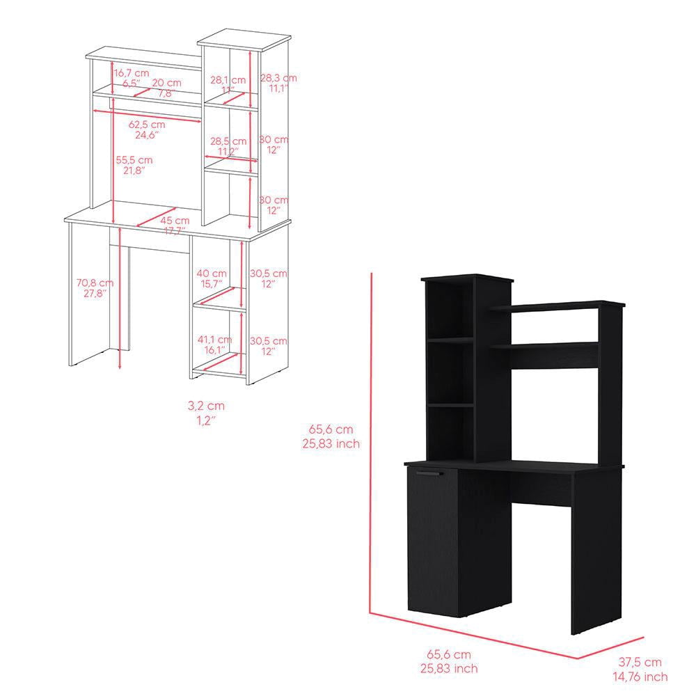 We Have Furniture Bookcase XS Benzoni, Office, Black