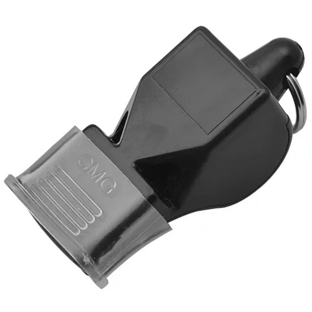 Coach Whistle Silbato multifuncional portátil para emergencias de seguridad deportiva (negro)