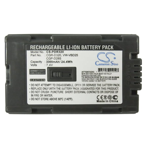 Battery for Panasonic CGR-D28A/1B HITACHI CGP-D28S CGR-D320 VW-VBD25 DZ-BP28