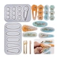 thumbnail image 2 of DIY Heart Flower Cat Paw Hairpin Ornament Silicone Adult Kids Hair Clip Barrettes Pendant Charms Epoxy Resin Casting Mould, 2 of 7