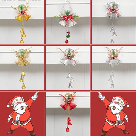 

Christmas Bell Pendant Golden/Red Color Hanging Smooth Surface Clear Sound Stainless Festival Props Exquisite Artificial