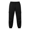 thumbnail image 5 of Men's Slim Fit Cargo Workwear Pants, Straight Leg Drawstring Elastic Waist Multi Pockets Casual Trousers Joggers, Quick Dry Breathable Lightweight Stretchy, Outdoor Hiking Gym, 5 of 9