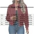 thumbnail image 2 of Dasayo Barn Coats for Women Fleece Bomber Green Motorcycle Crop Zip up Jacket Jackets for Women Trendy L, 2 of 7