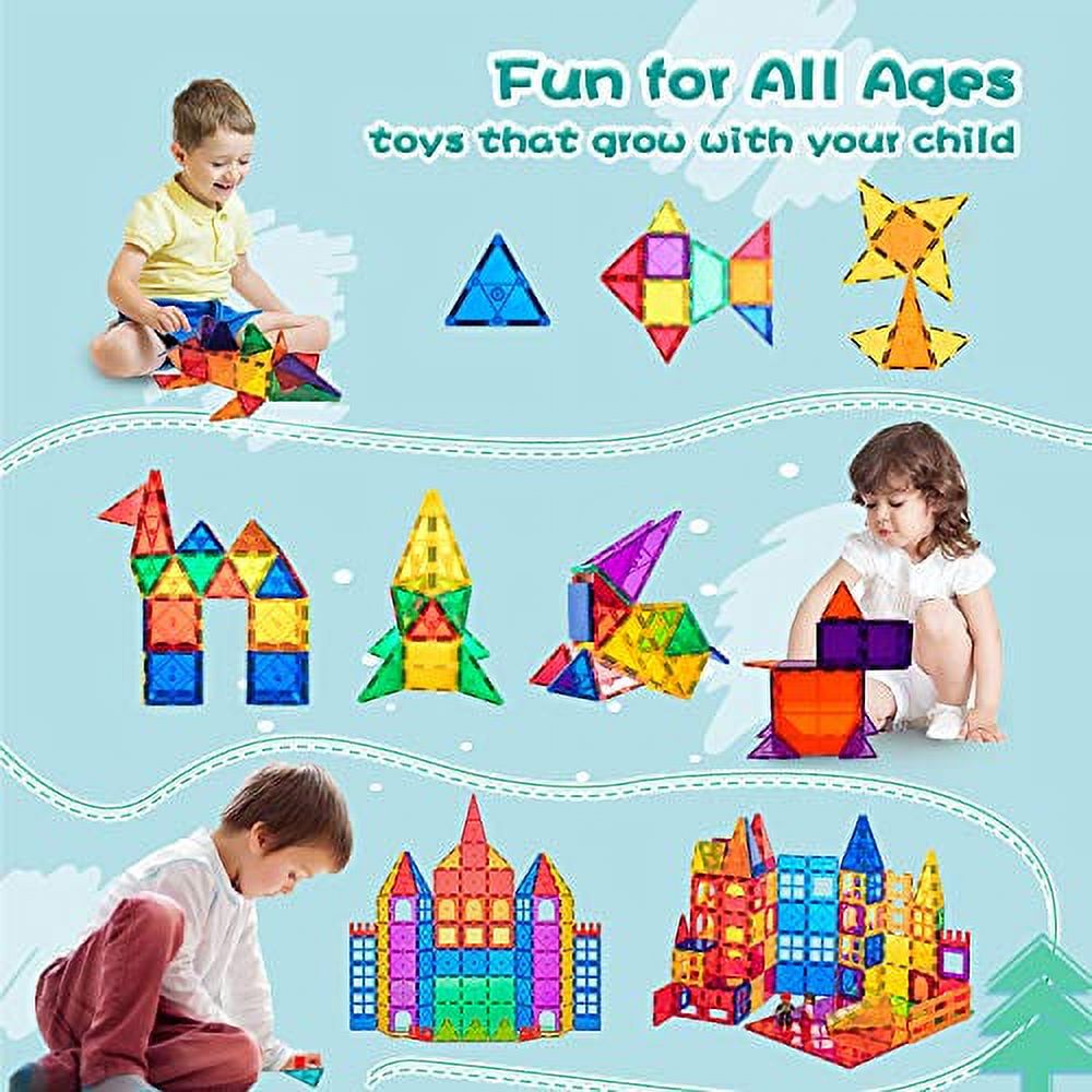 Magnetic STEM Learning Toys for Toddler, Tiles Building Blocks, 52PCS - image 4 of 7