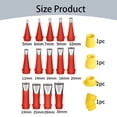 thumbnail image 3 of Clearance! Delayuji One Set of One Stainless Nozzles Integrated Rubber Nozzle Tool Kit Various Sizes Cartridge Tips Transparent Silicone Tubes Silicone Pointed Cartridge Tips One Size Red, 3 of 9