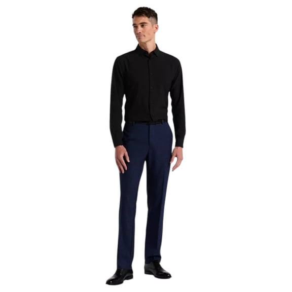 Perry Ellis Portfolio Mens Modern fit Dress Pants 30 / 30 Navy Blue Check