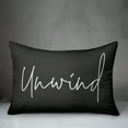 thumbnail image 2 of Creative Products Unwind Script Charcoal 14x20 Indoor / Outdoor Pillow, 2 of 8
