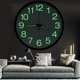thumbnail image 5 of Reloj de pared de 30 cm fijo sin tictac, reloj de cuarzo luminoso silencioso, moderno, 5 of 5
