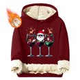thumbnail image 1 of Sudadera con capucha para hombre, informal, a la moda, con estampado navideño, de manga larga y bolsillo, de poliéster, 1 of 5