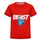 thumbnail image 1 of Playera Infantil MrBeast Unisex Niño Niña Algodón Cómoda Verano Moda Pantera Azul Estilo Juvenil Ropa Regalo Cumpleaños Diario, 1 of 4