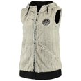 thumbnail image 2 of Women's Antigua Silver/Black San Antonio Spurs Rant Hooded Full-Zip Vest, 2 of 5