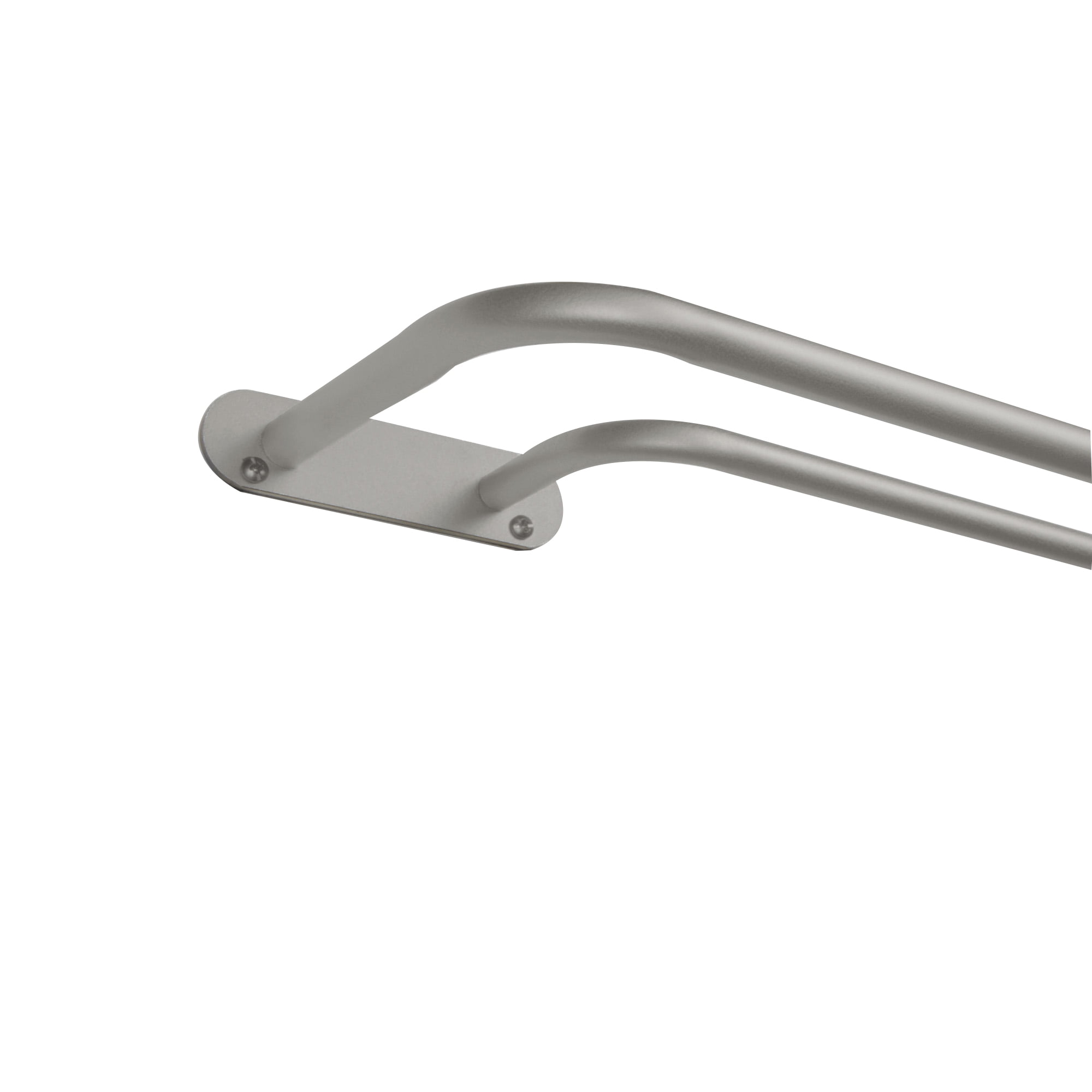 Exclusive Home Fetter Wrap Around Double Curtain Rod, Matte Silver, 83.