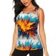thumbnail image 1 of Fotbe Colorful Paint Print Blusas Sin Mangas para Mujer – Estilo Casual, Corte Suelto, Slim-Fit, Cuello Redondo Deportivo, Tops de Verano para Gimnasio y Yoga-XX-Large, 1 of 7