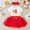 w93# Red114, variant on Wuxian Girls Casual Outfits Baby Girl'S 1St Birthday Outfit Letter Print Short Sleeve Crewneck Romper With Fashionable Tutu Skirt Hair Bow 3 Piece Set Party Wedding Clothes Outfits,Pink,12-18 Months