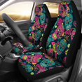 thumbnail image 1 of Sugar Skull Floral Design Themed Print Universal Fit Car Seat Covers, 1 of 4