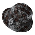 thumbnail image 2 of Only Moment Black Women's Wool Church Dress Cloche Hat Tweed Womens 1925s Vintage Flowers Upturn Brim Wool Felt Cloche Fedora Hat Vintage Felt Cloche Hat M, 2 of 4
