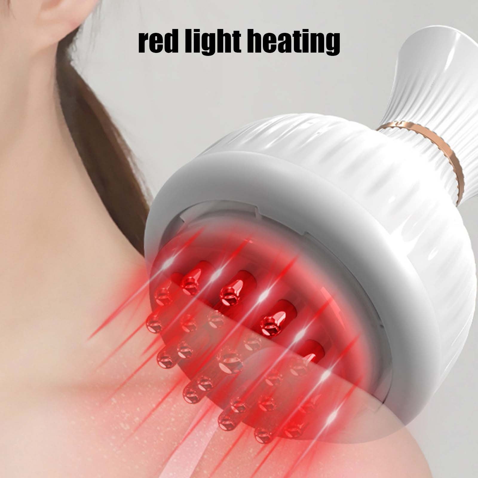 Ruroz SoothingPulse Massager for Joint, Muscle, Neck, Shoulder, Back, Hands, Feet with Heat, Vibration (White)