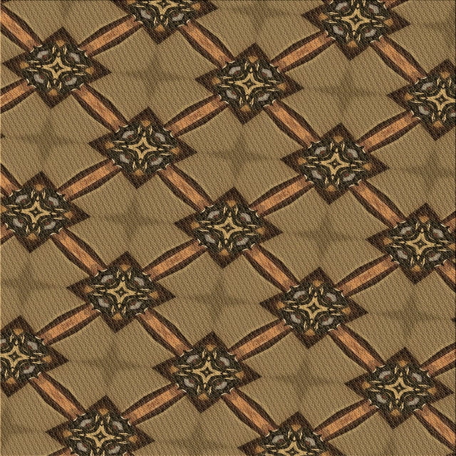 Ahgly Company Machine Washable Indoor Square Transitional Cinnamon Brown Area Rugs, 7' Square