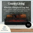 thumbnail image 3 of Country Living 27 inch Electric Log Set | 1000 Sq Ft Heater - Log Insert with Infrared Flames, 3 of 8