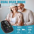 thumbnail image 5 of HAQQI Tensiómetro electrónico de brazo, tensiómetro automático y preciso para uso doméstico con pantalla LED retroiluminada, brazalete grande con detección de frecuencia cardíaca, 2 x 120 registros (n, 5 of 5