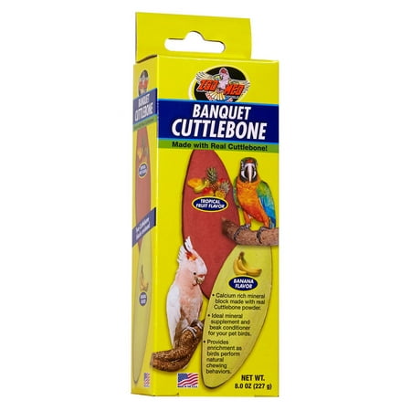Zoo Med Banquet Cuttlebone Tropical Fruit and Banana Flavor [Food & Treats, Bird Supplies] 96 oz (12 x 8 oz)