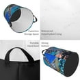 thumbnail image 2 of Sikiie Sea Turtle Swims Print Round Dirty Clothes Basket, Waterproof Standing Foldable Storage Basket, for Laundry Room, Bedroom, Bathroom Storage-Medium, 2 of 6