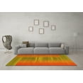 thumbnail image 3 of Ahgly Company Indoor Round Abstract Yellow Contemporary Area Rugs, 4' Round, 3 of 4