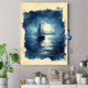 thumbnail image 4 of Qisvanset Framed Canvas Wall Art, 12x16 Inch Blue Coastal Psalm Dorm Bible Verse Wall Print, 4 of 5