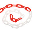 thumbnail image 1 of Unique Bargains 0.3' Diameter 39Ft Length Plastic Chain Barrier, Safety Link Chain Stanchion for Crowd Control, Red White, 1 of 6