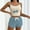 Blue, variant on Women Pajama Set Cute Print Cami Shorts Sleepwear 2 Piece Loungewear Soft Cotton Summer Nightwear Girly Pjs
