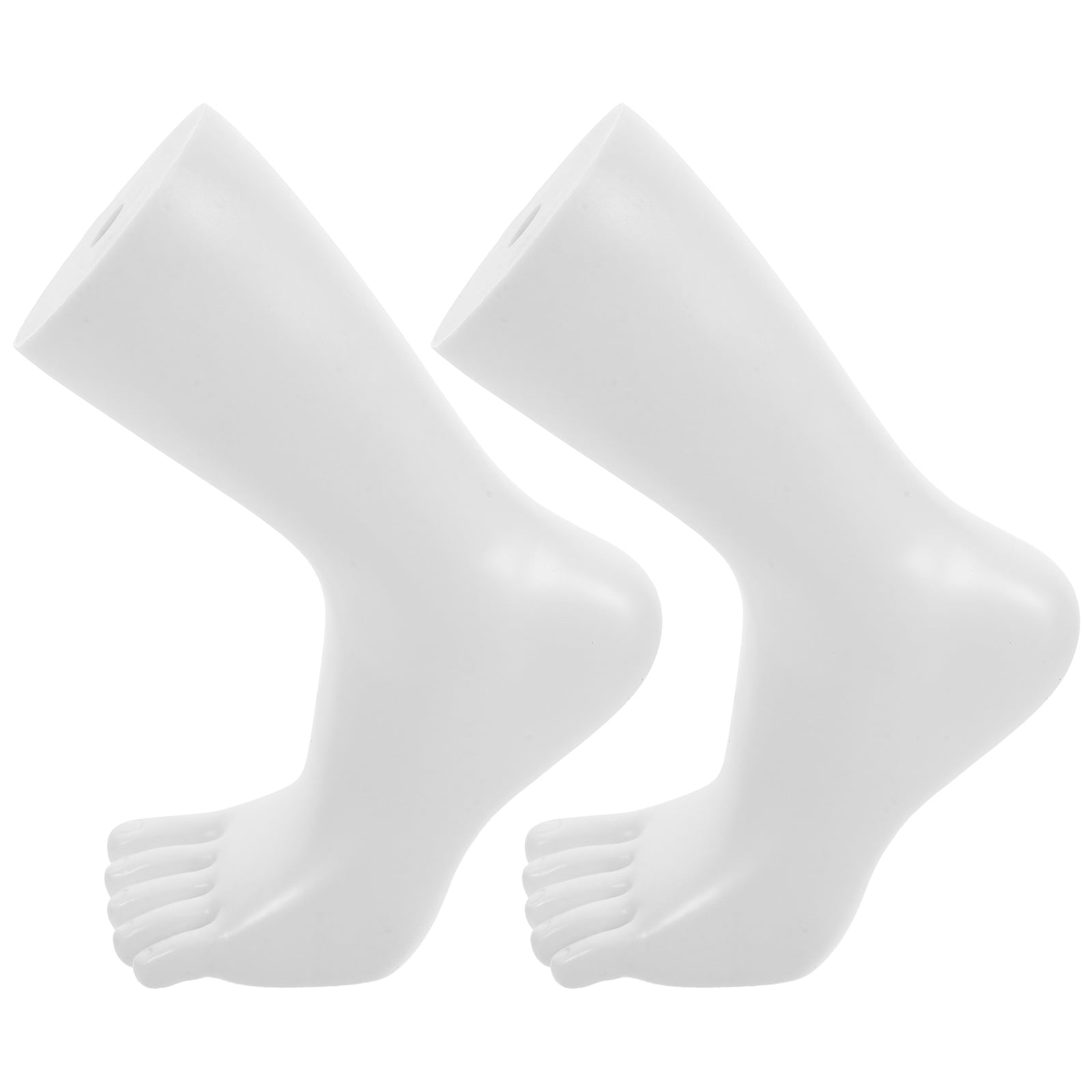 TAILTOSS Mannequin Feet Display Pair for Toe Socks and Anklets, Easy to Clean, White, 21x20x8 Inches