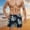 Black, variant on Men's Boho Swim Trunks Graphic Print Drawstring Waist Shorts Bathing Suit