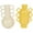 Multi Colored Solid Geometric Round S/2 11", 12"H, variant on CosmoLiving by Cosmopolitan 8"W, 10"H Geometric Multi Colored Ceramic Vase with Varying Shapes and Wavy Handles, Set of 2