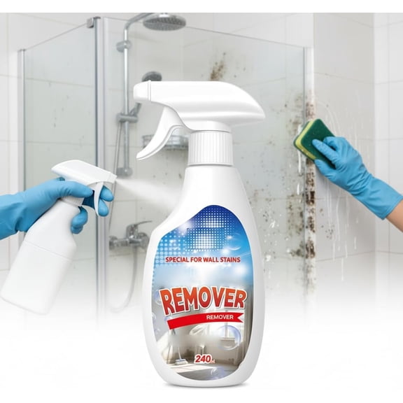 Wall Mold Remover Spray, 8.12 fl.oz Highly Effective Removal Spray, Multi-Surface Cleaning Solution for Wood,Tile,Fabric,Bathrooms,Kitchens,Long-Term Protection (1)