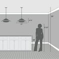 thumbnail image 5 of Hunter - Hiro 1-light Matte Black, Large Pendant Light, Dimmable, Modern Style, Cone Shaped, for Bedrooms, Dining, Living Rooms - 48155, 5 of 8